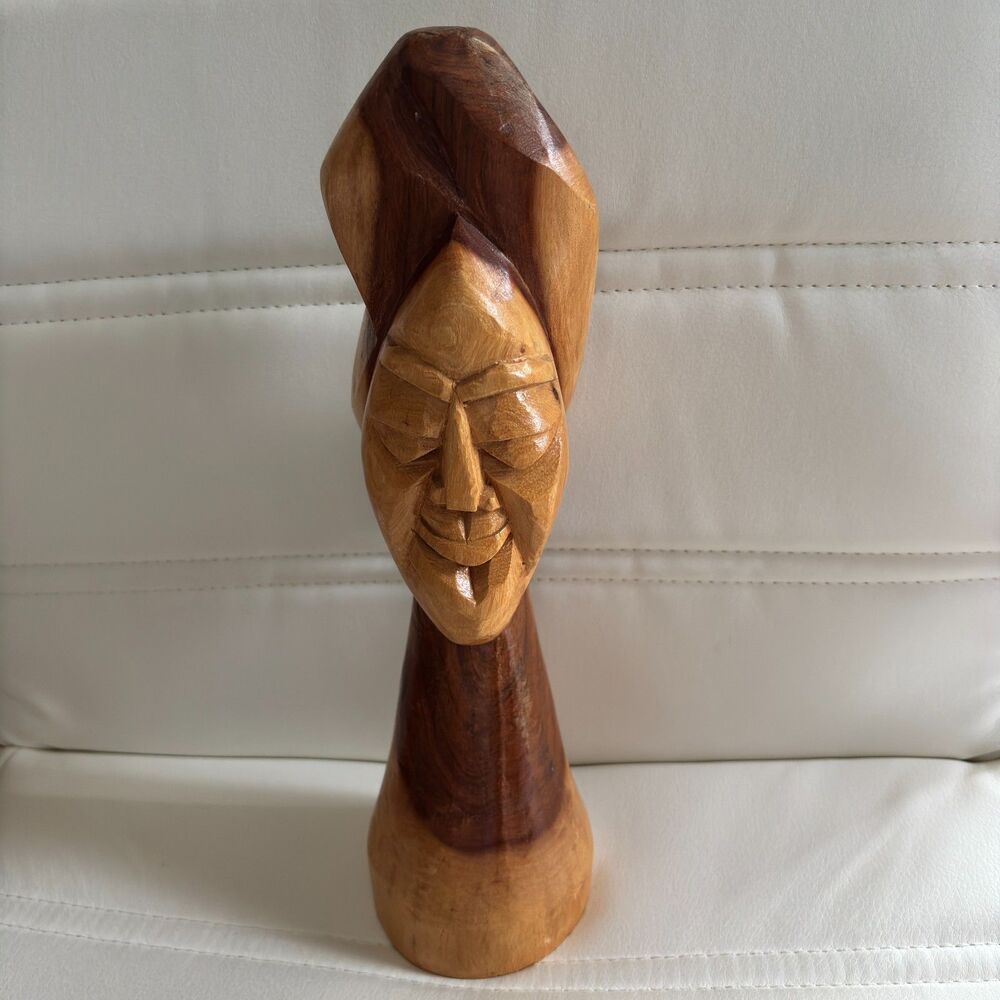 Vintage Martin Nassau Wooden Tribal Hand Carved Art Wood Sculpture